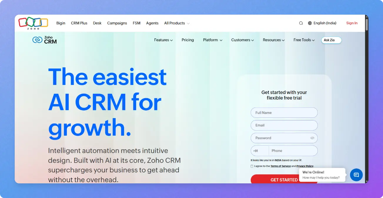 Zoho crm