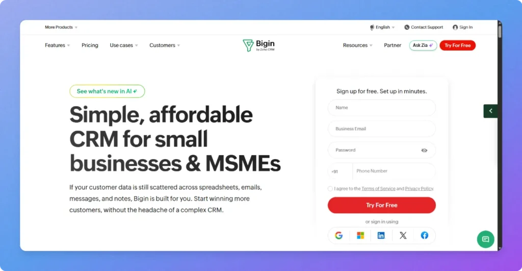 Bigin CRM